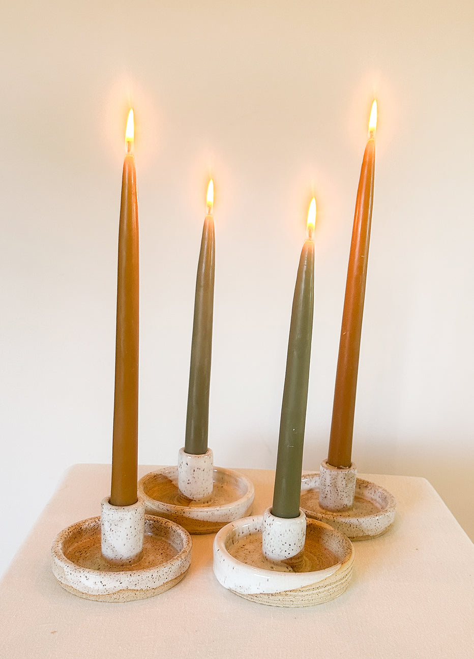 Wild Bower Toasted Marble Candle Holder