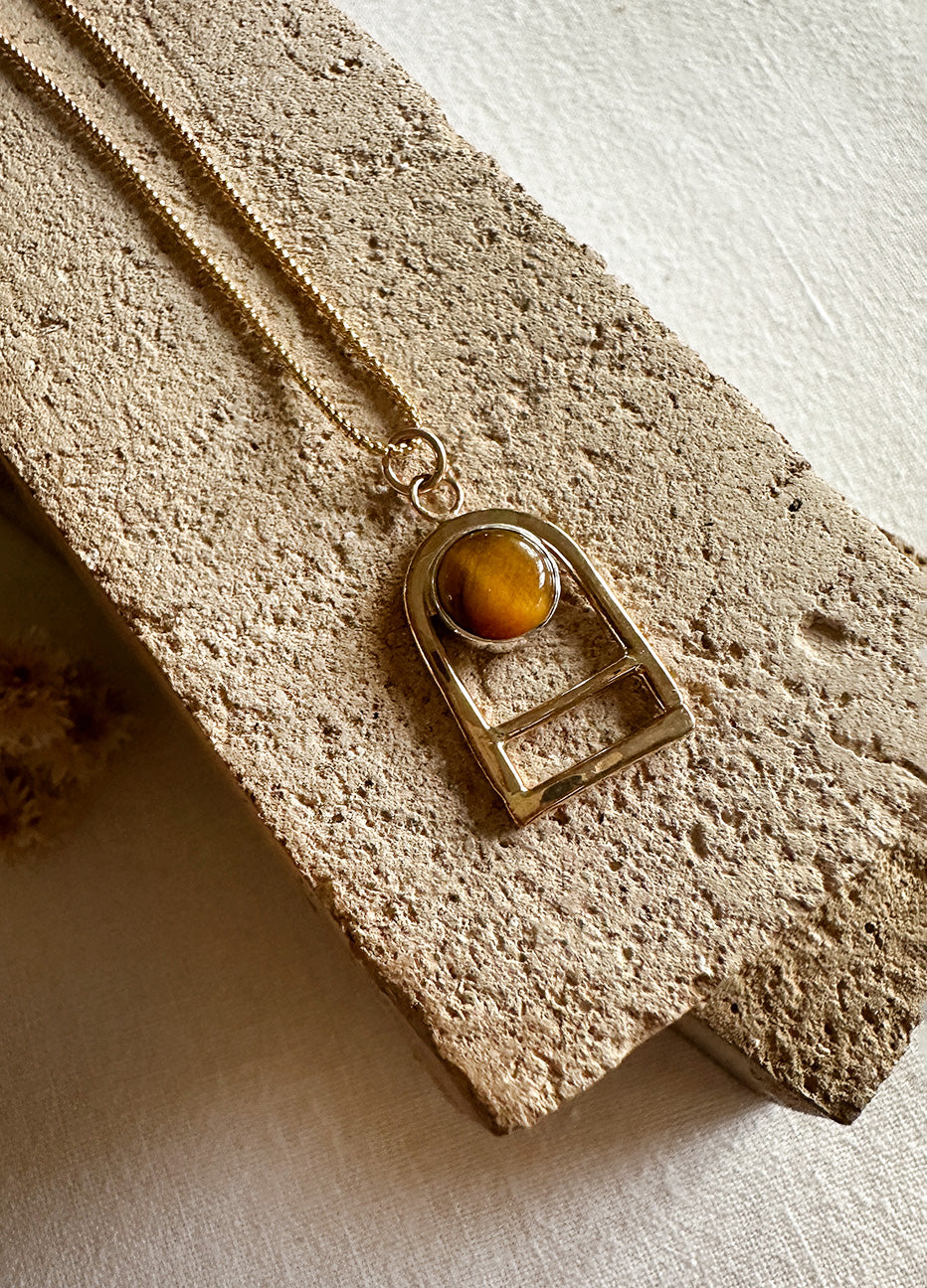 Sun And Selene Passage Necklace - Tigers Eye