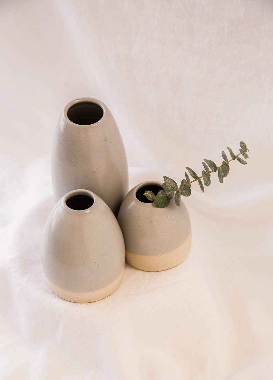 Slow Studio Gray Bud Vase