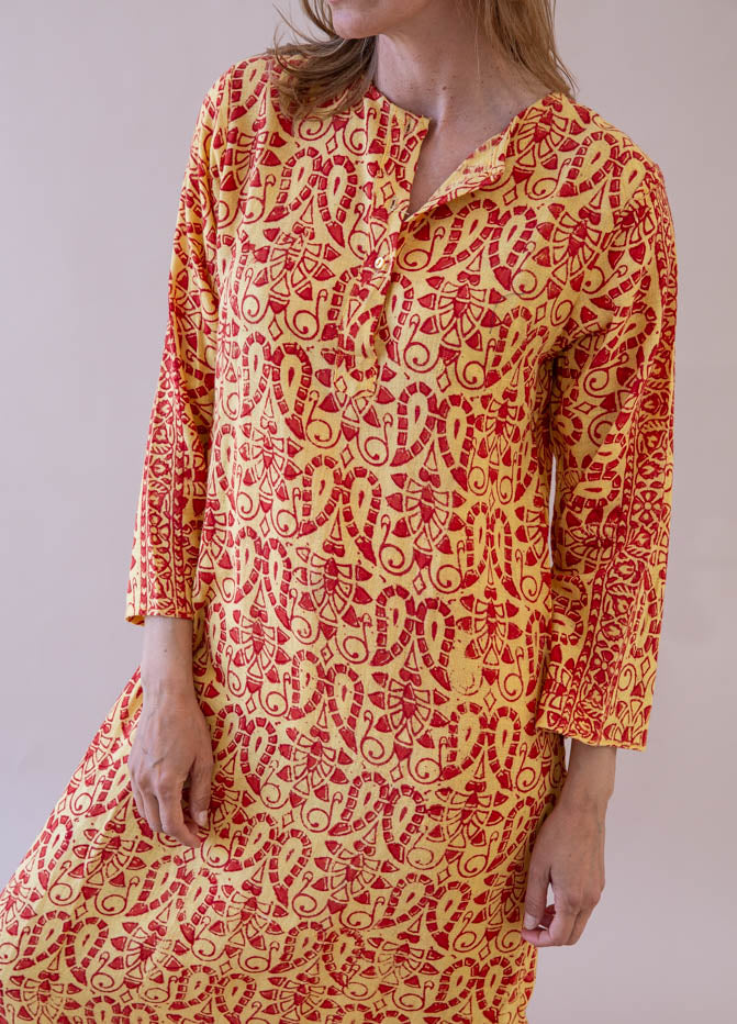 Printed Linen Kaftan