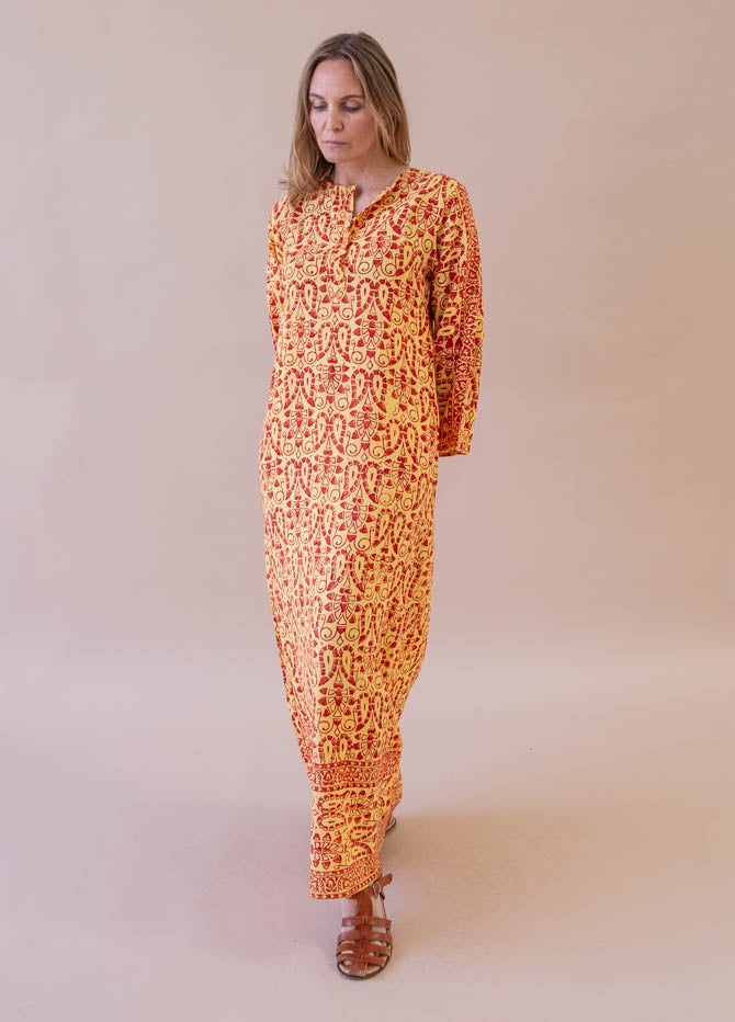 Printed Linen Kaftan