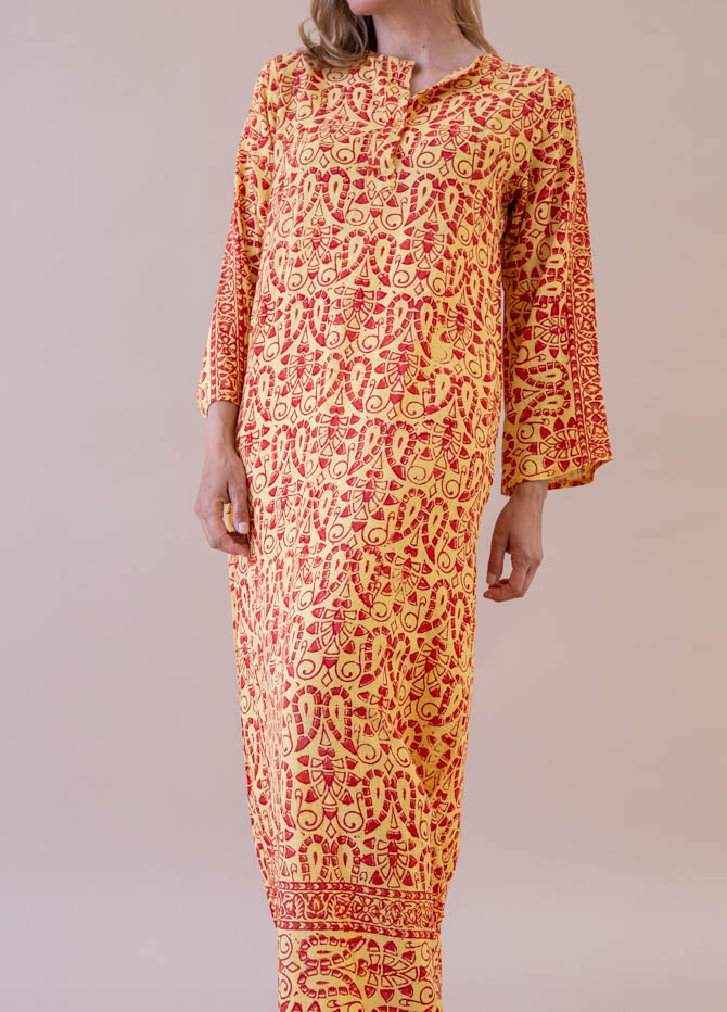 Printed Linen Kaftan