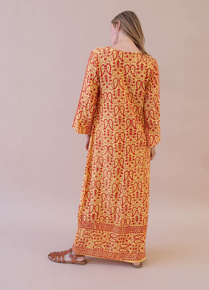 Printed Linen Kaftan