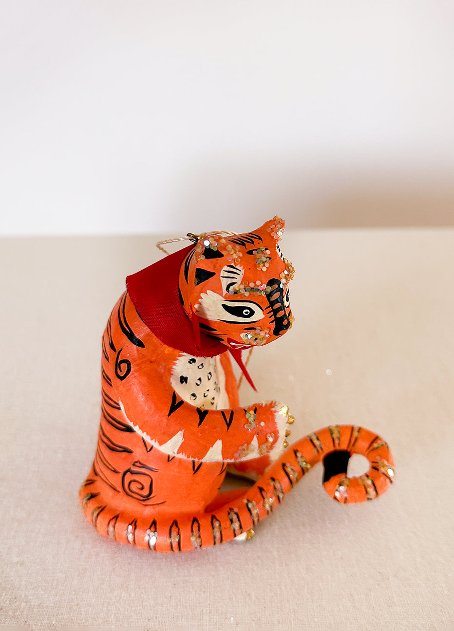 Tibetan Paper Tiger Ornament