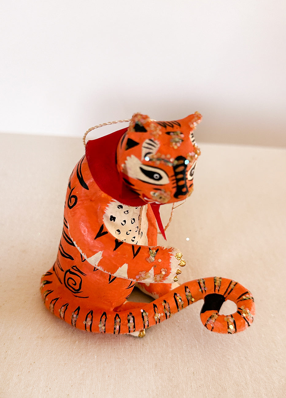 Tibetan Paper Tiger Ornament