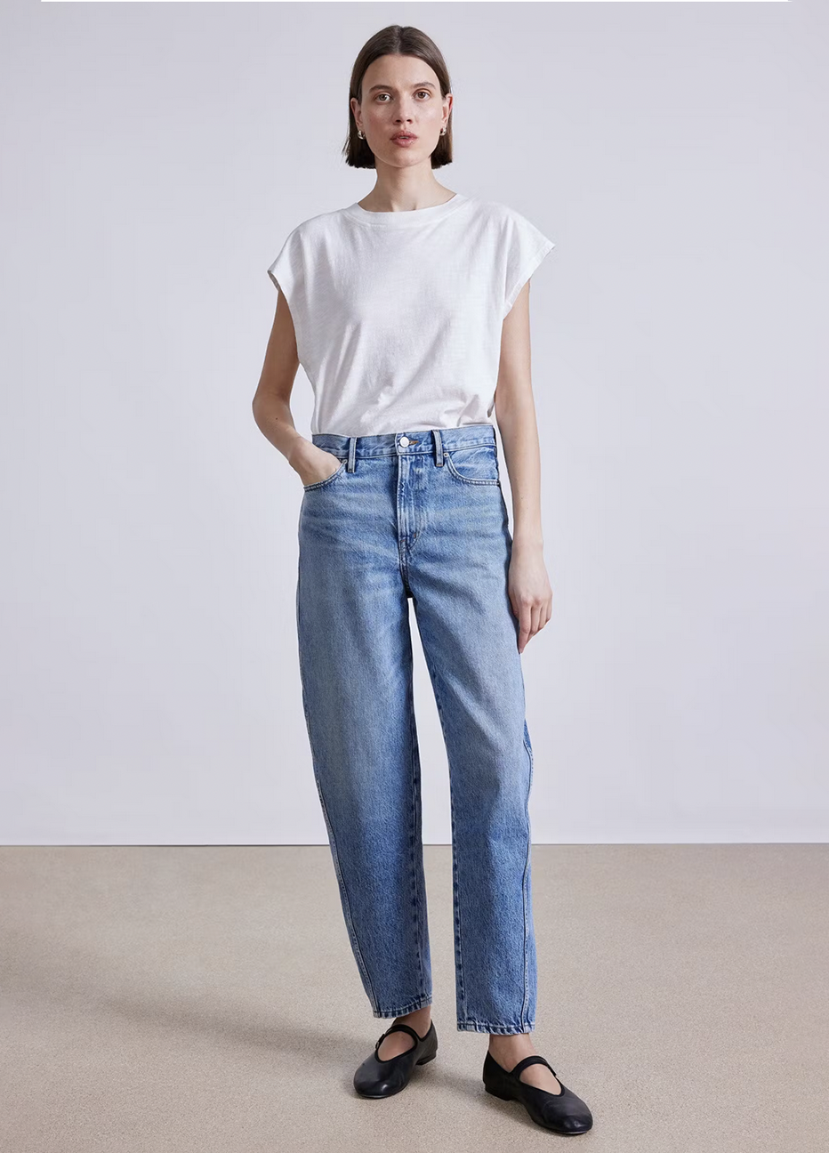 Apiece Apart High Rise Mari Barrel Jeans