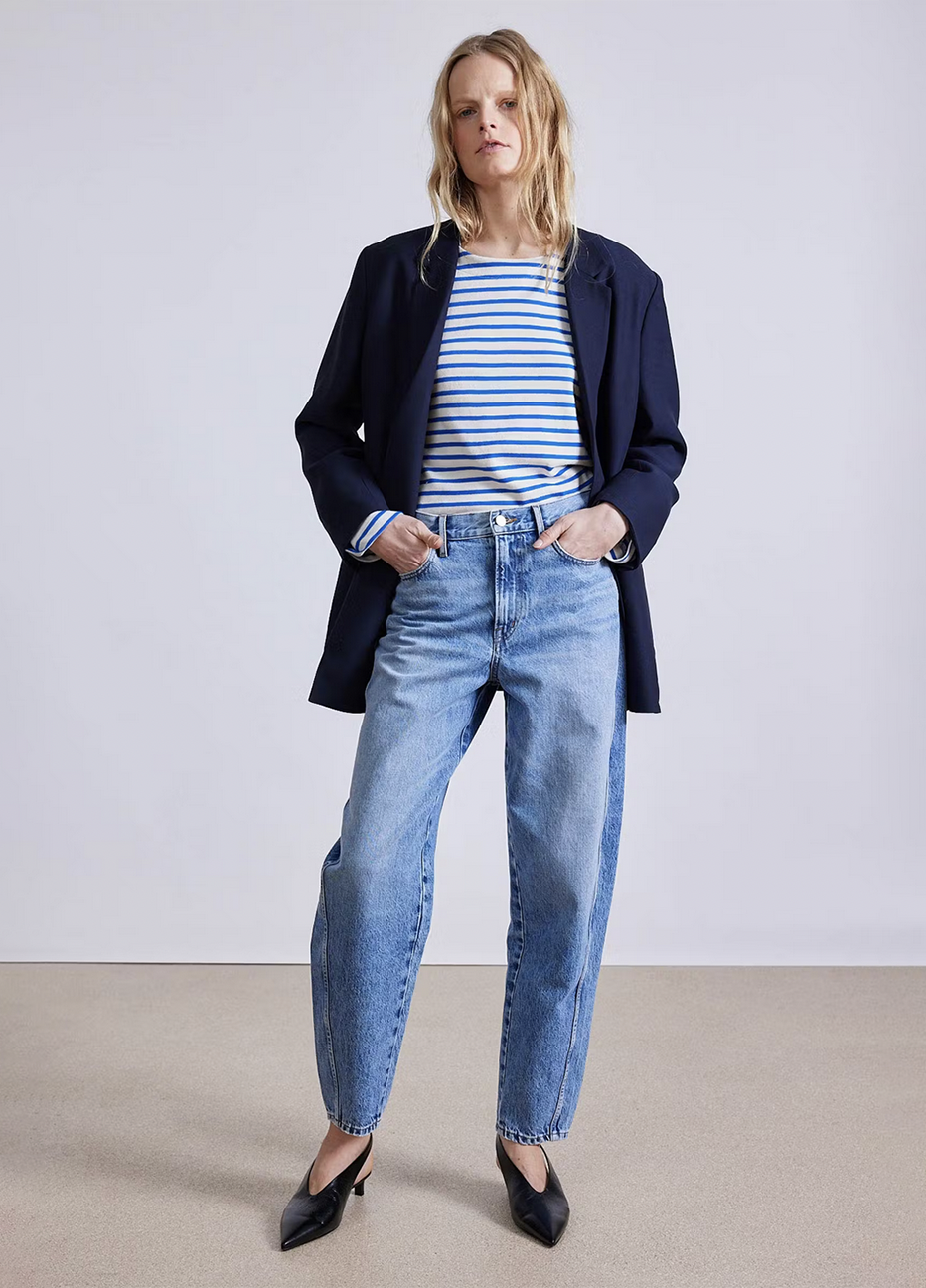 Apiece Apart High Rise Mari Barrel Jeans