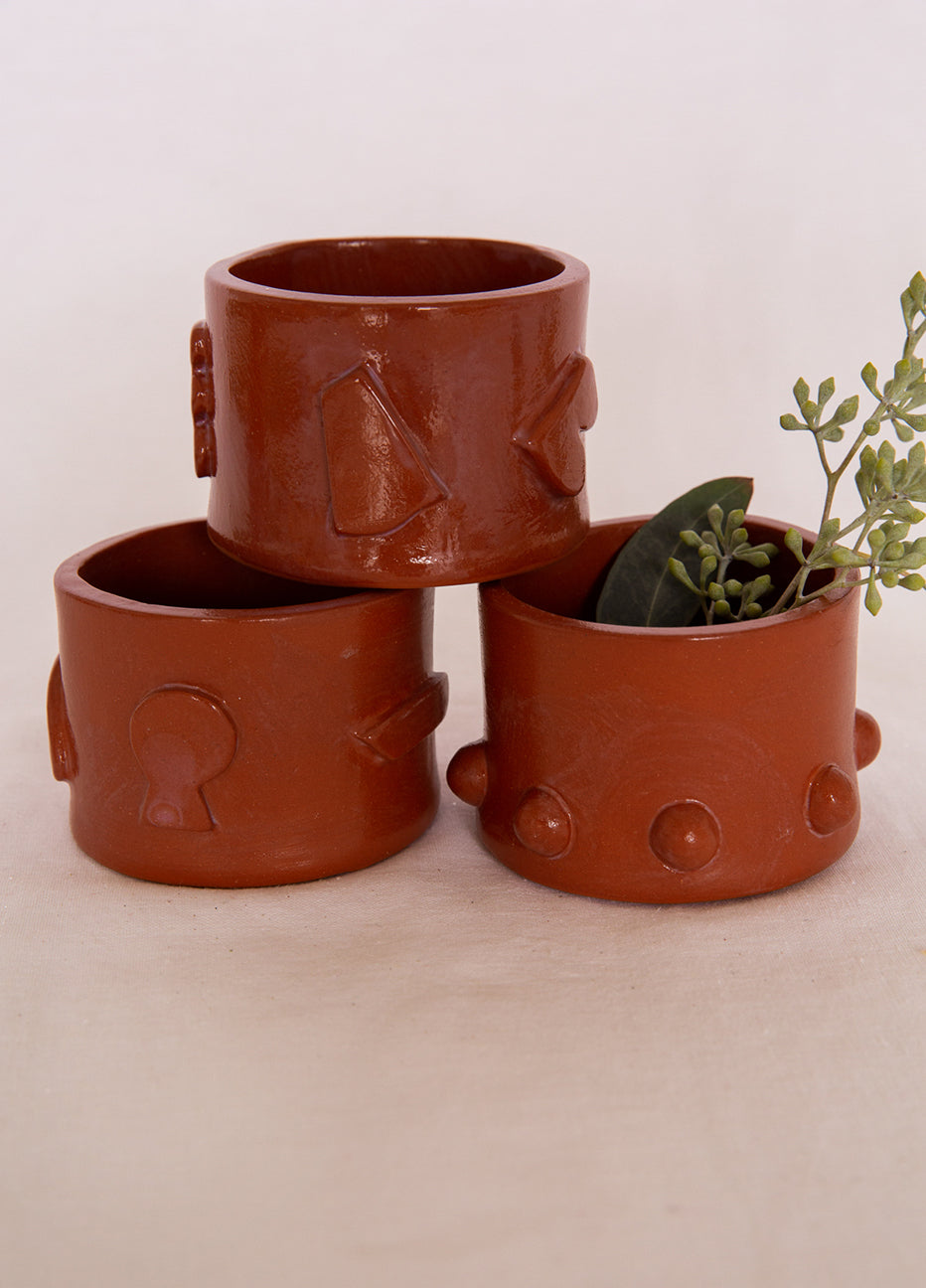 Curious Clay Red Whiskey Cup