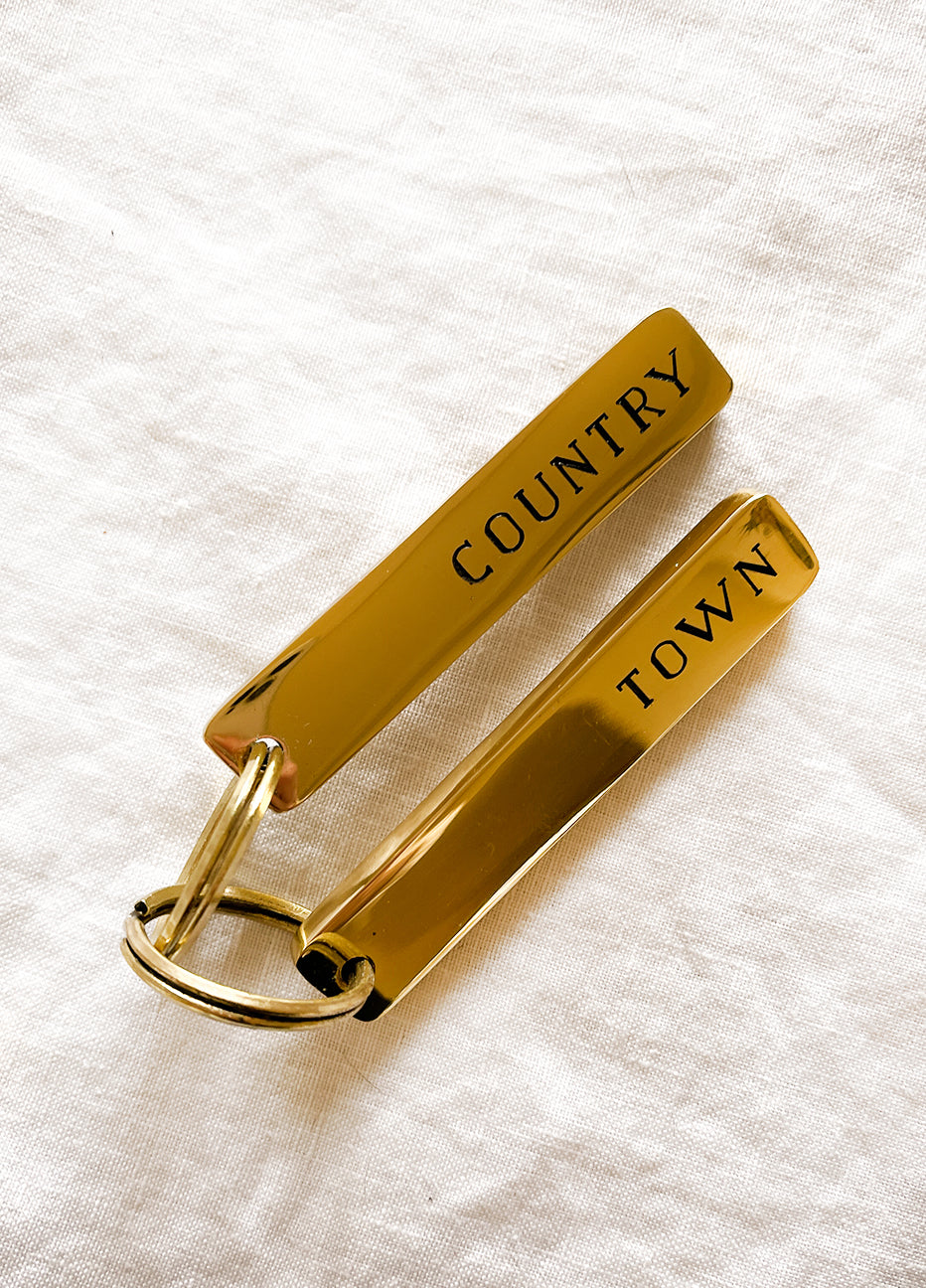 Brass Bar Keychains // Town & Country